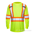 Camisa de alta visibilidad de seguridad reflectante camisas de trabajo amarillo